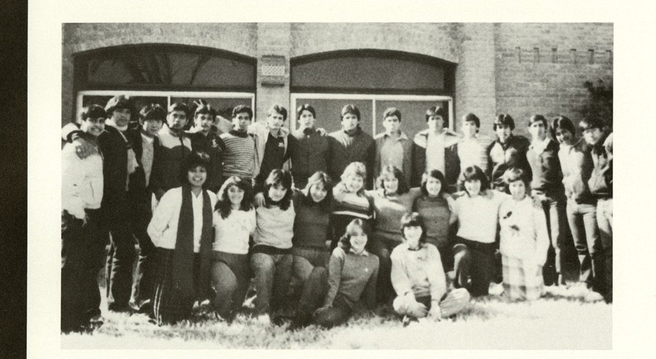The senior class, above ‘Be Thou My Vision’.
