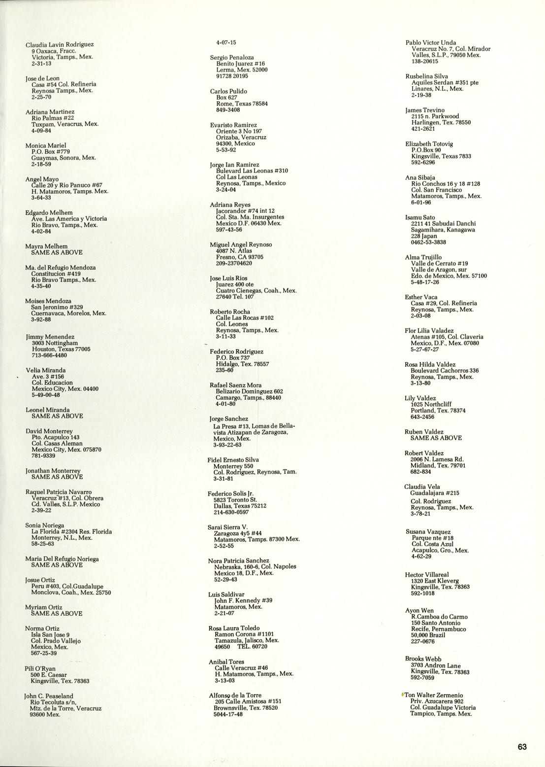 Juntos 1985, page 67