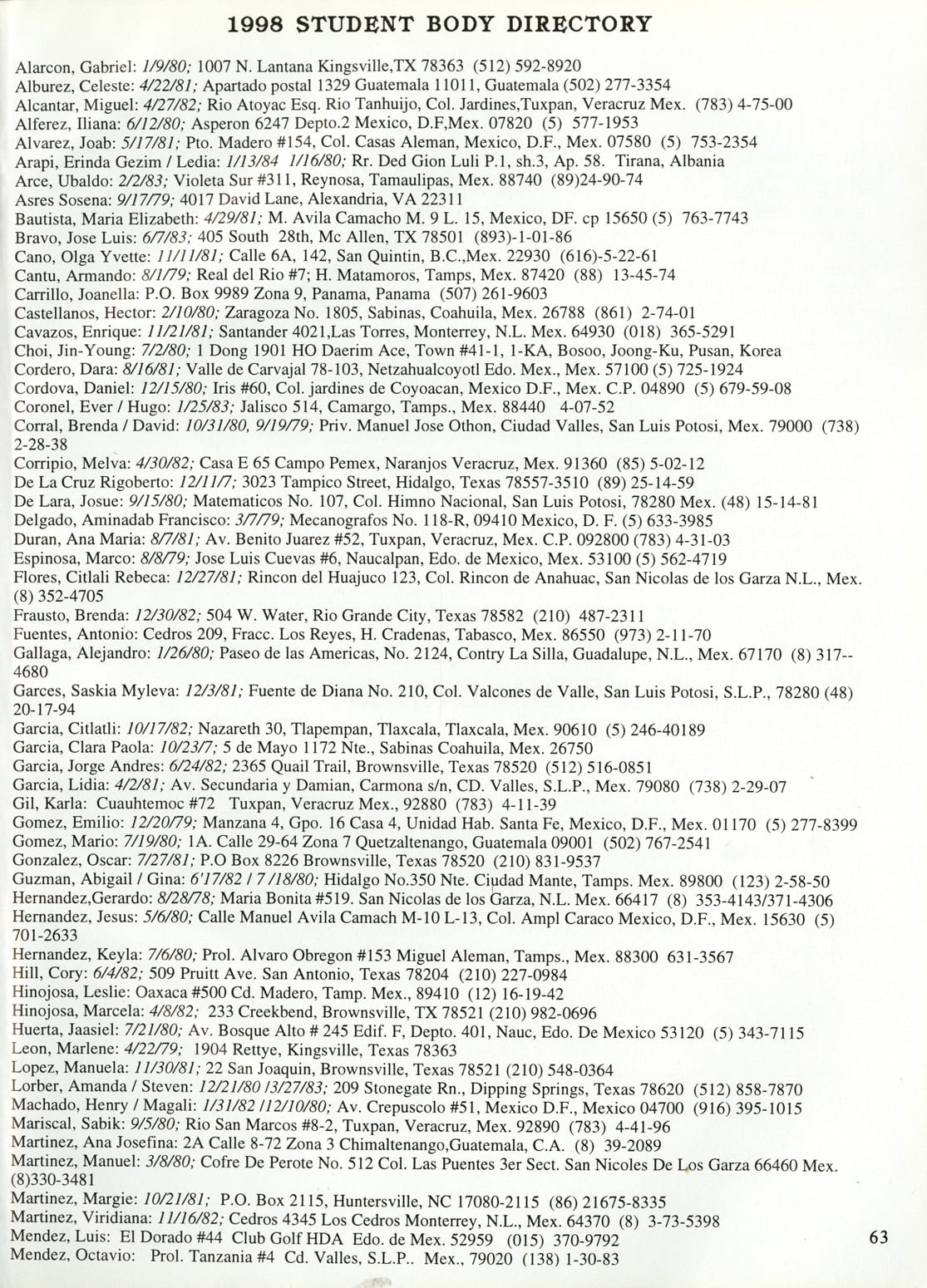 Juntos 1998, page 67