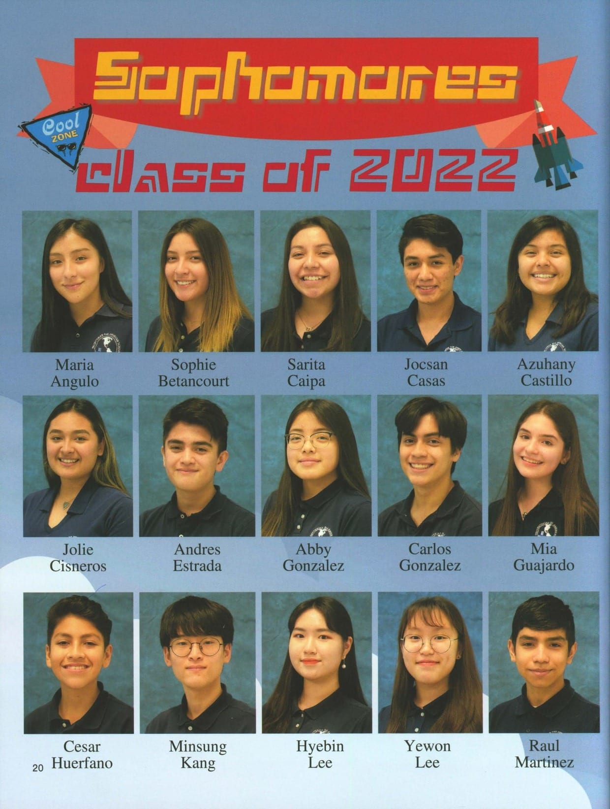 Juntos 2020, the Class of 2022 page