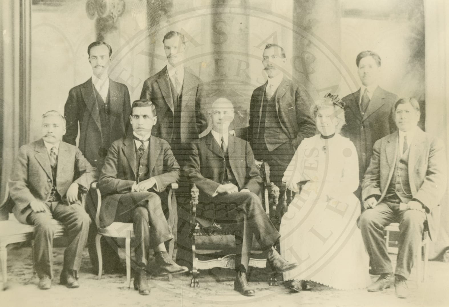 Teachers of the old Presbyterian preparatory school of Coyoacán, Mexico City — kept in the school’s file.