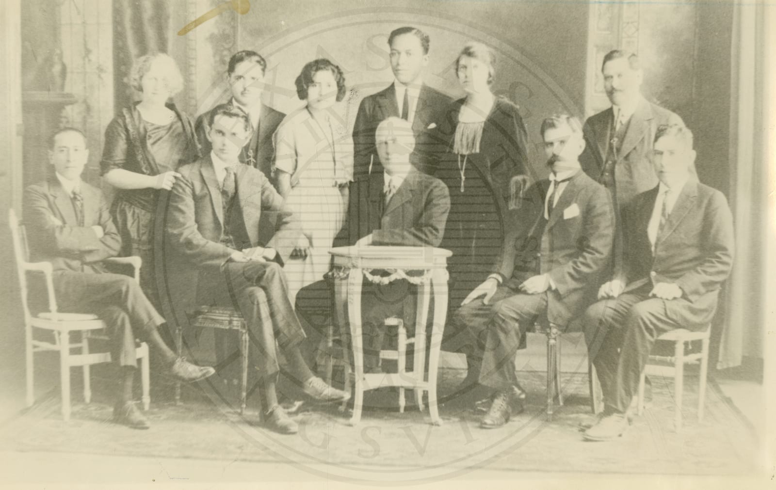The faculty, with Robert A. Brown, Director, at the centre — the archive names eleven of them.