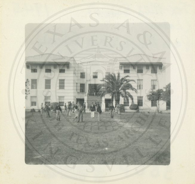 In front of the Skinner building.