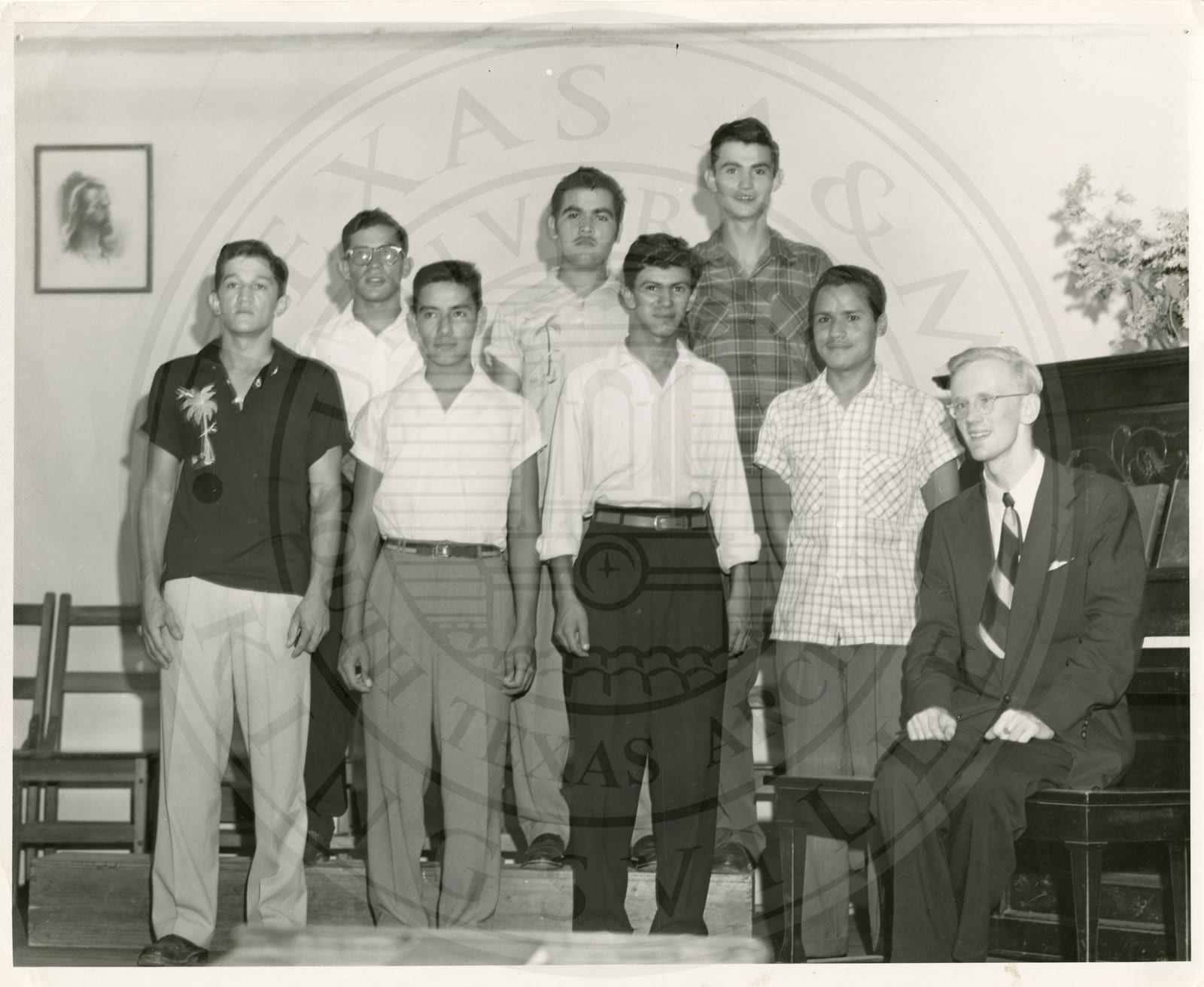 The musical group — the archive names eight of them.
