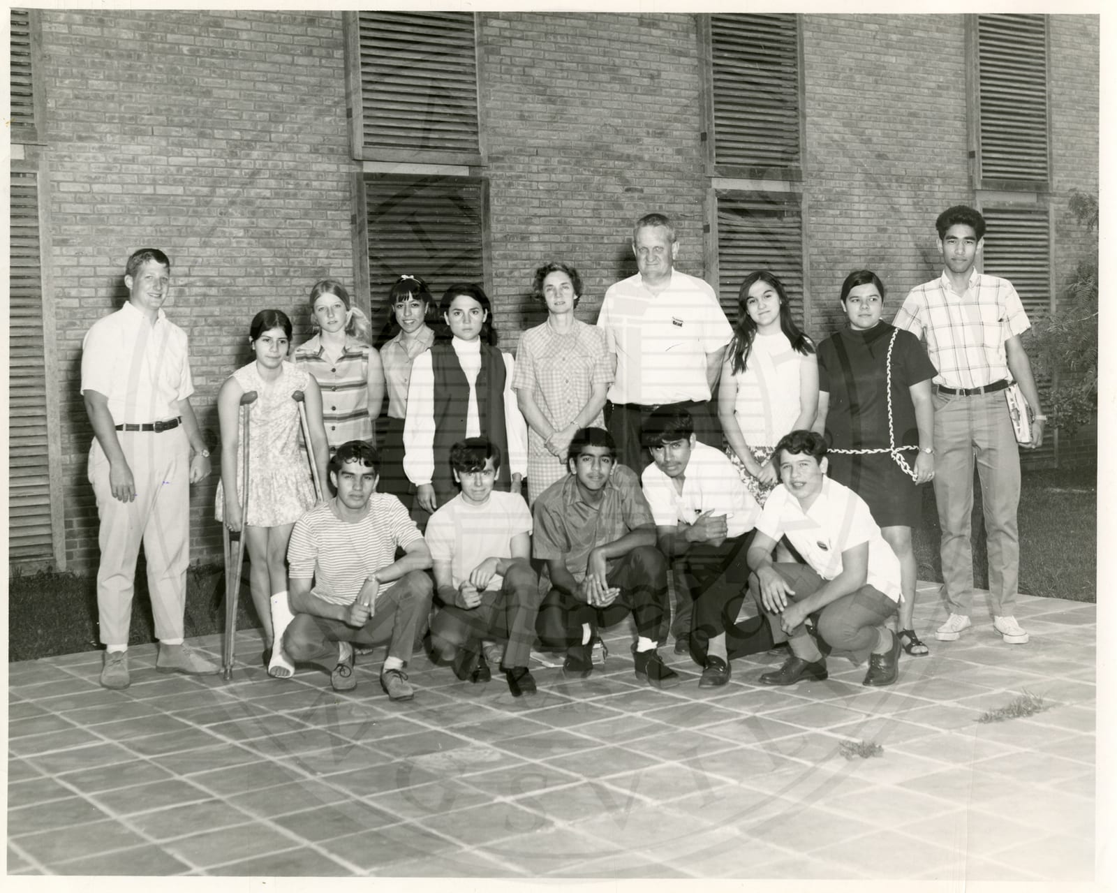 Standing: Jack Daniels, Aida Dedmon, Dorothy Leos, Sonia Castillo, Emilio Lanier — the archive could not read the rest.