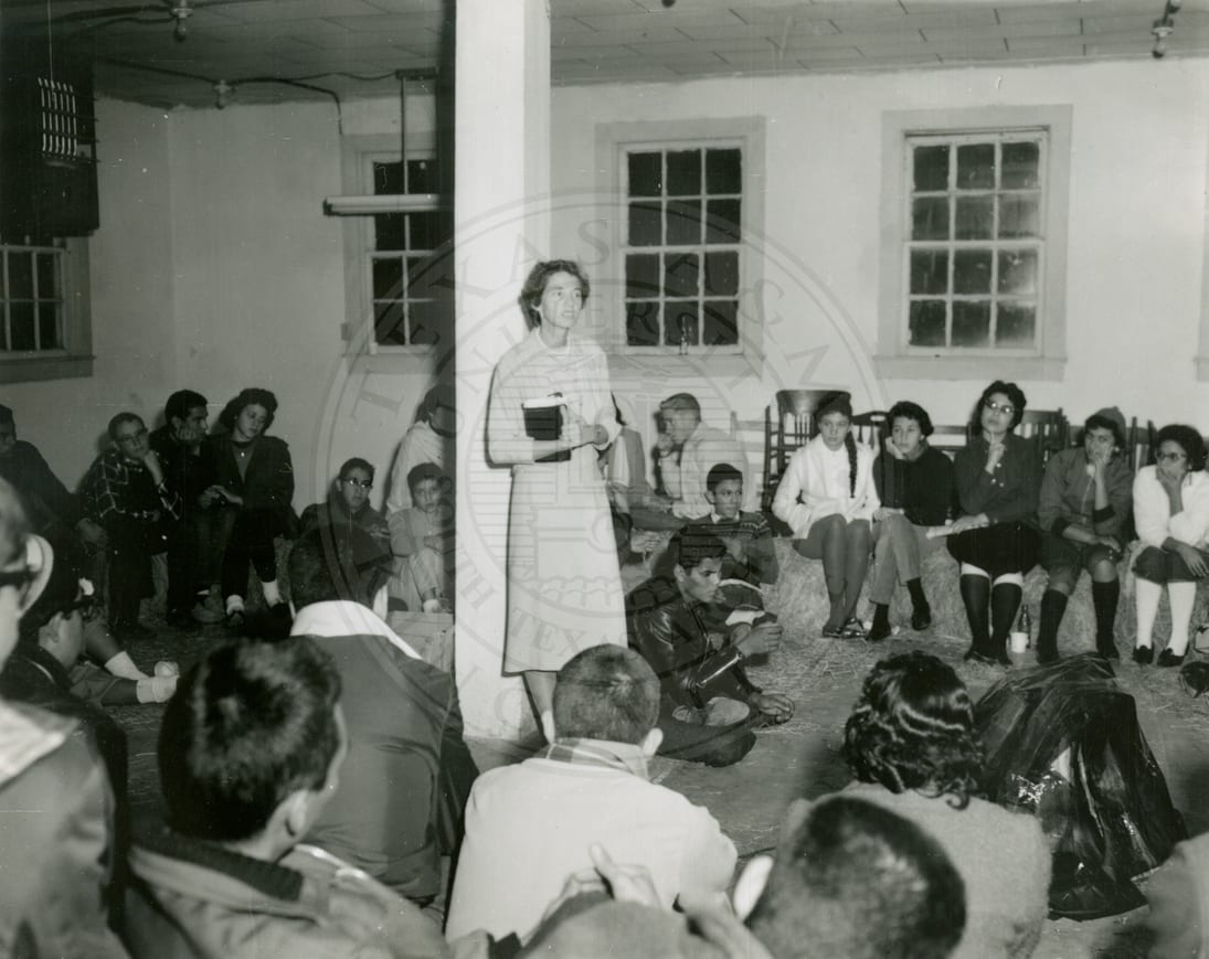 A teacher giving a class.
