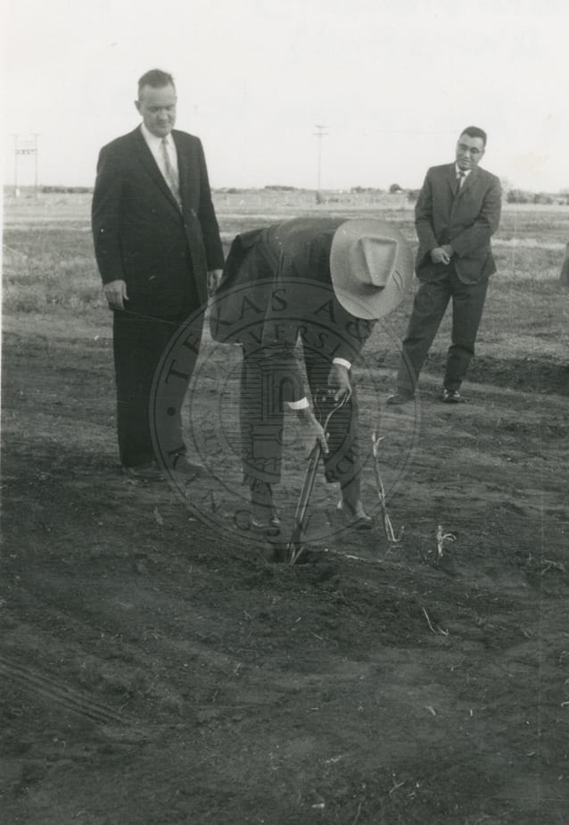 Groundbreaking for the dining hall, 1960.