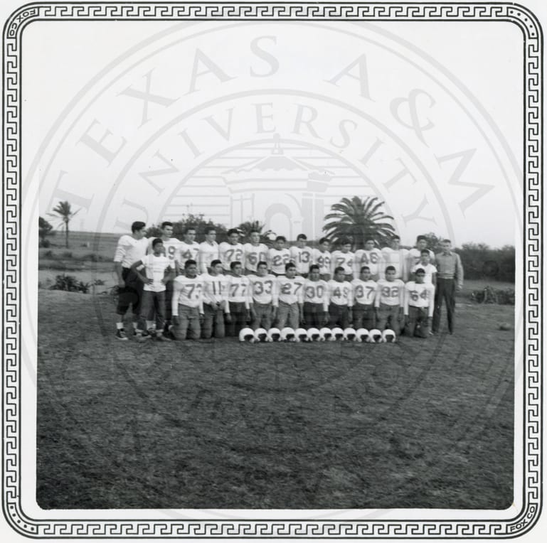 Football, 1956: twenty-five players in two rows.