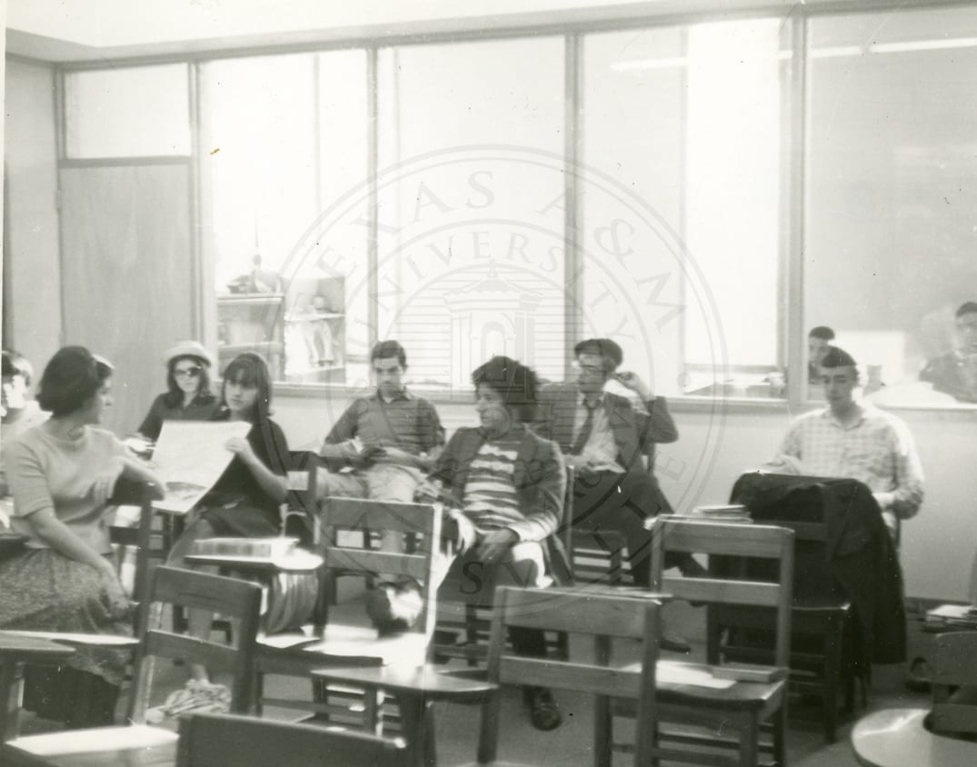 In class, 1966–67.