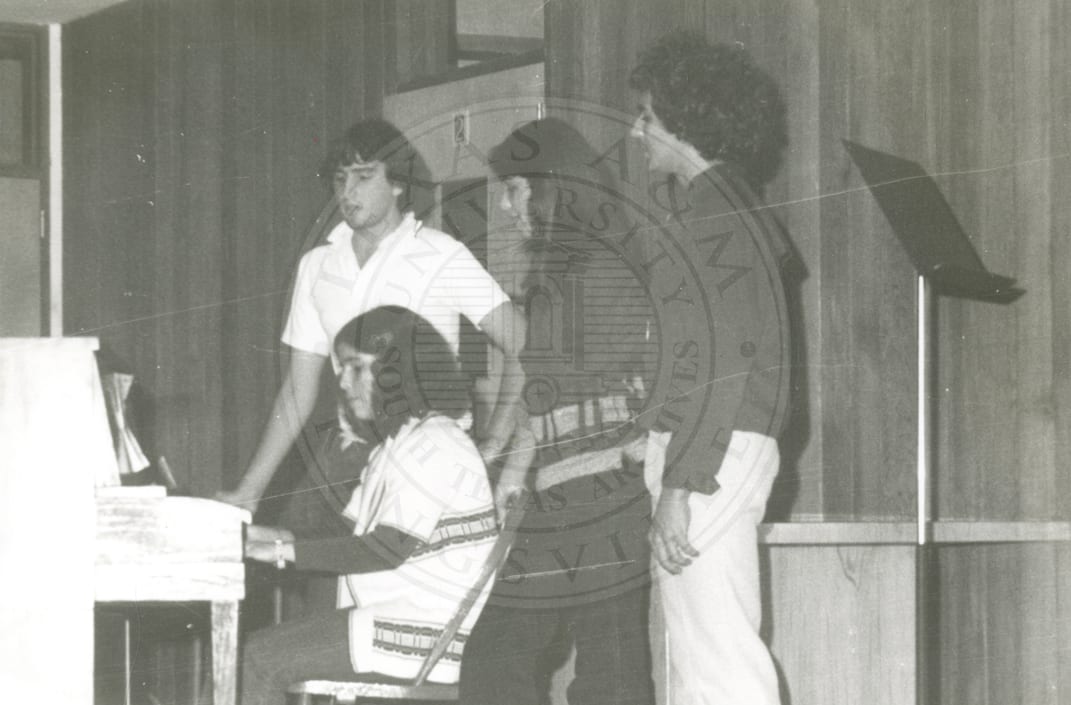 At the piano, 1970.