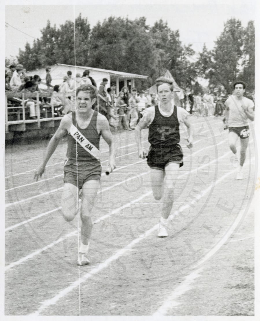Track: a Pan Am runner in a race.