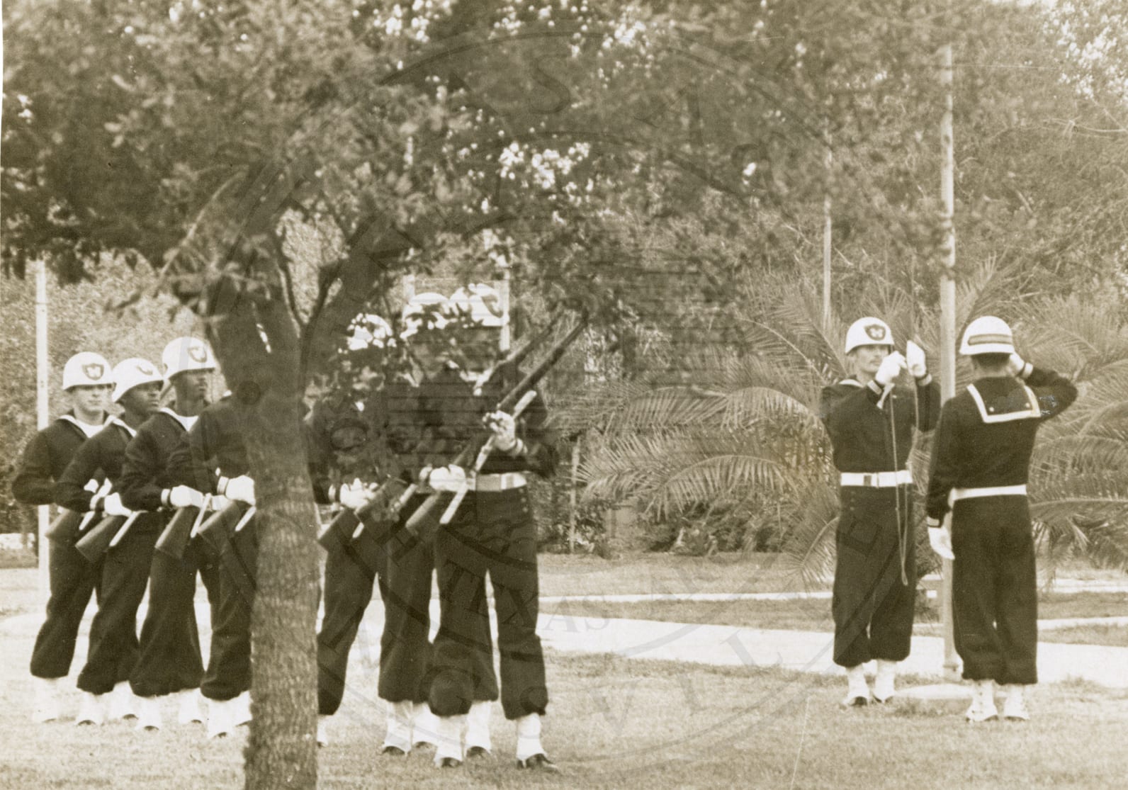 Veterans Day: a colour guard.