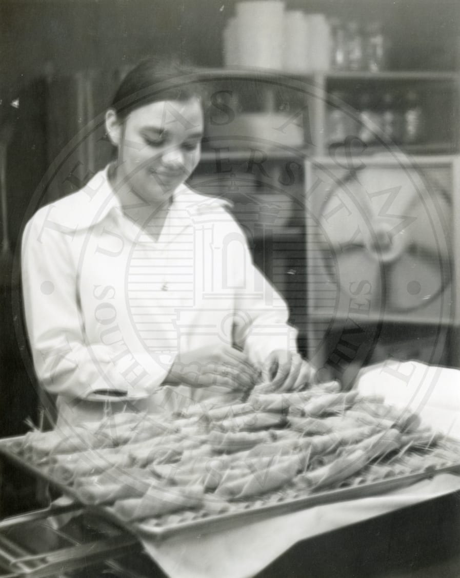 Work program: preparing food, 1972.