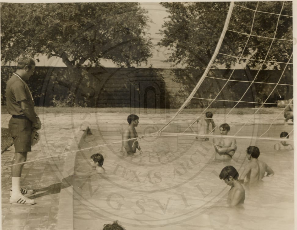 In the pool, 1972.