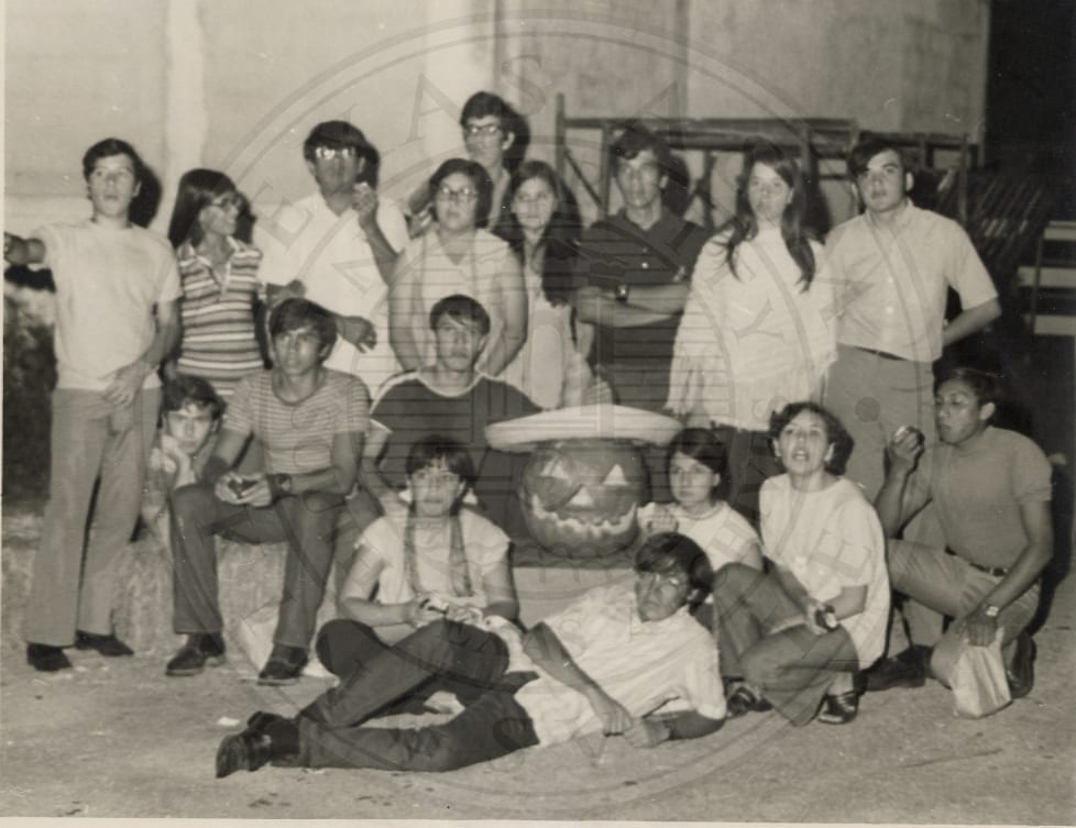 The Halloween party, 1972.