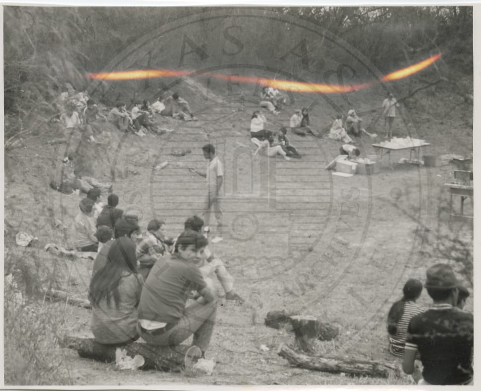 A blindfold game, 1972.