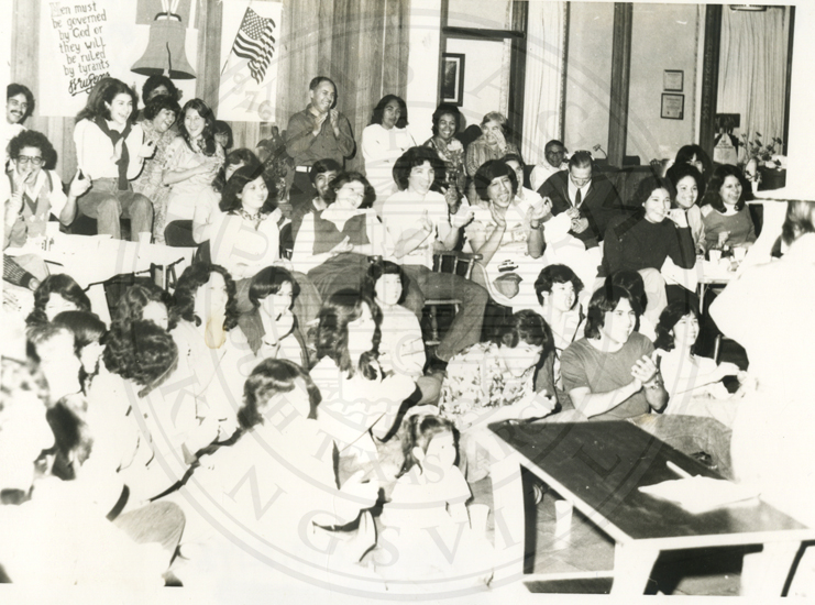 The crowd at a special event, 1972.