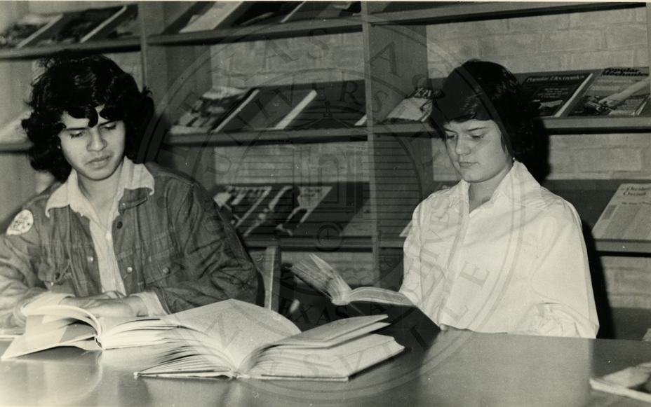In the library, 1972.