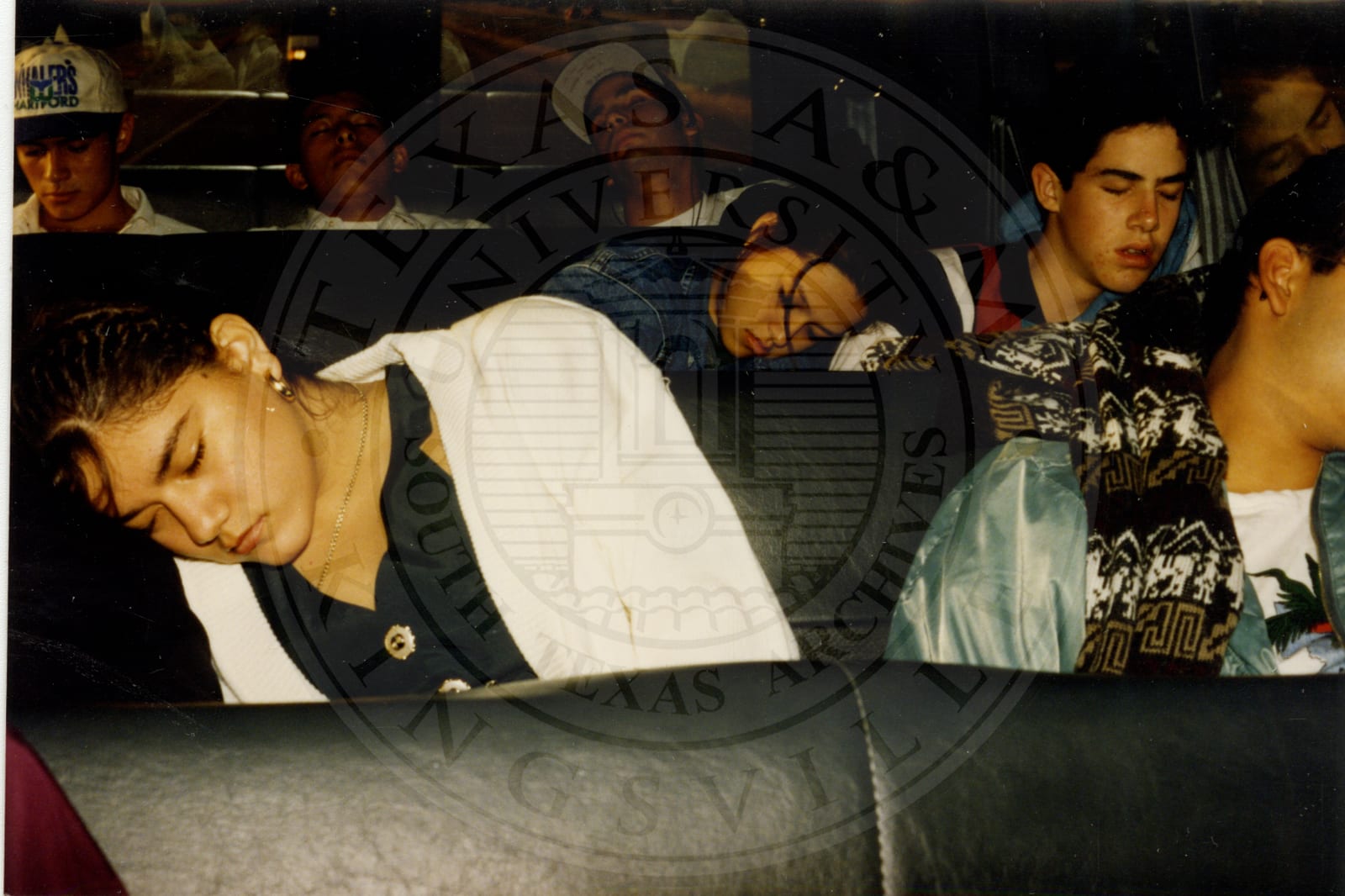 Asleep in the van, 1994.