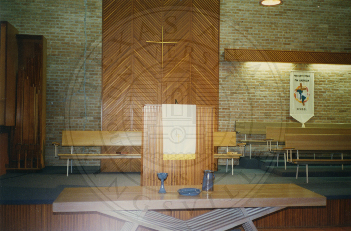 Inside the chapel, 1994.