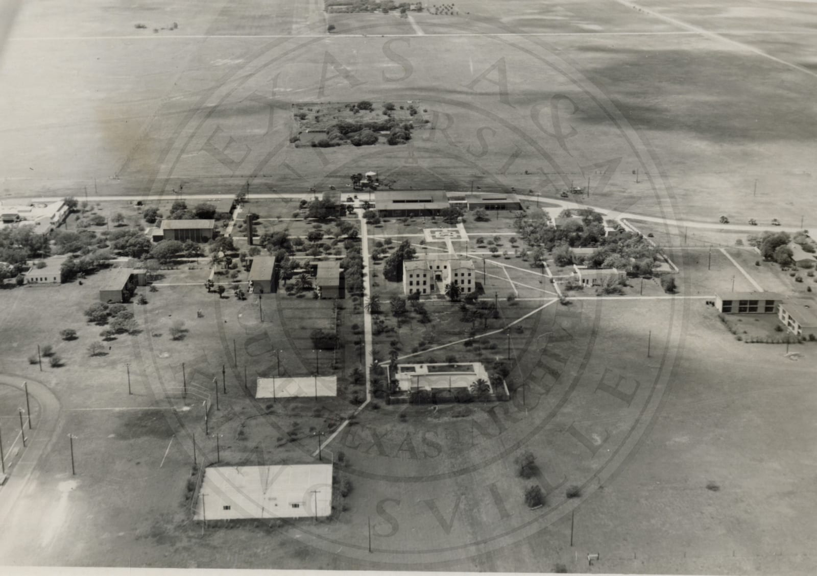 The campus from the air.