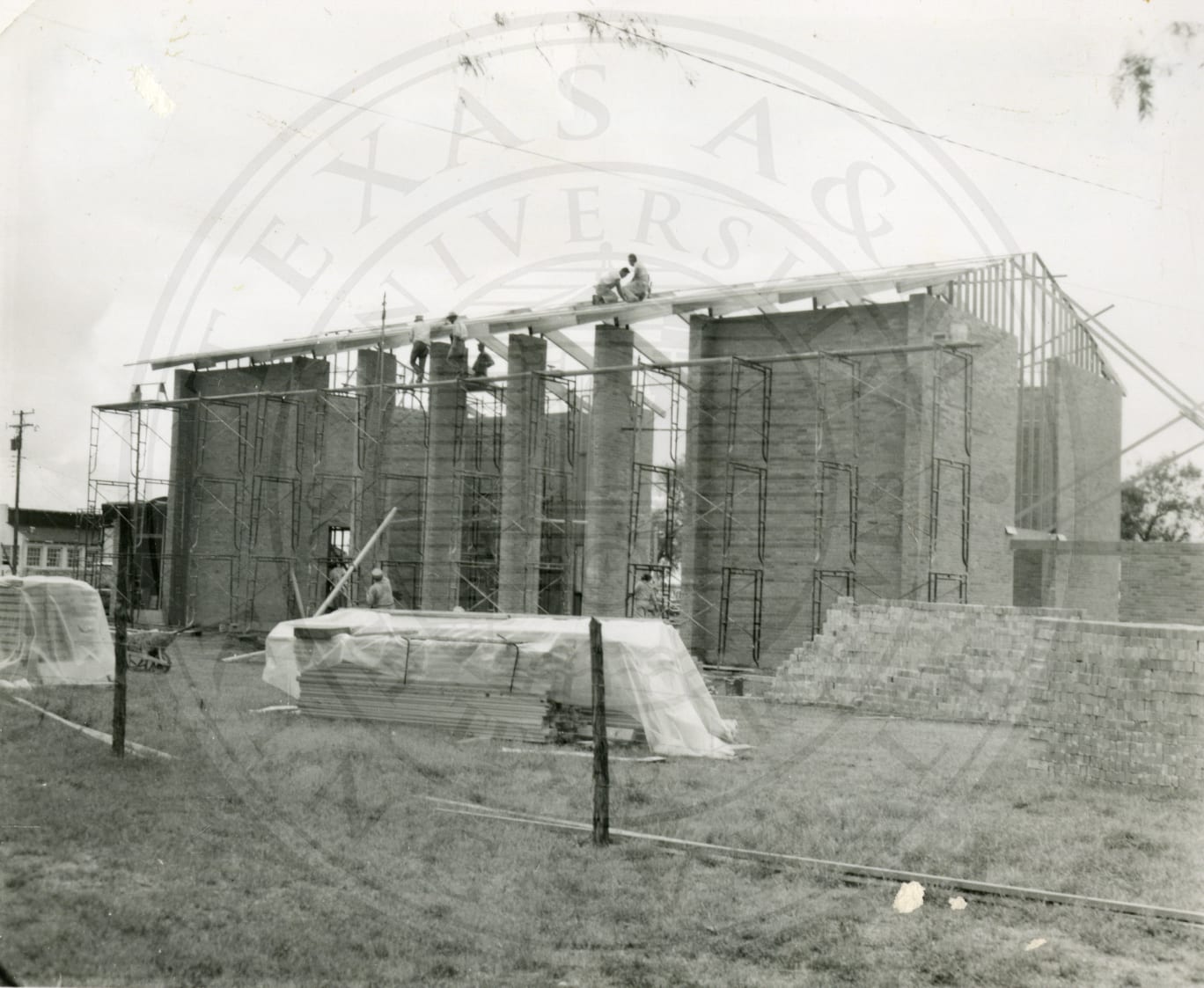 Morris Chapel under construction.