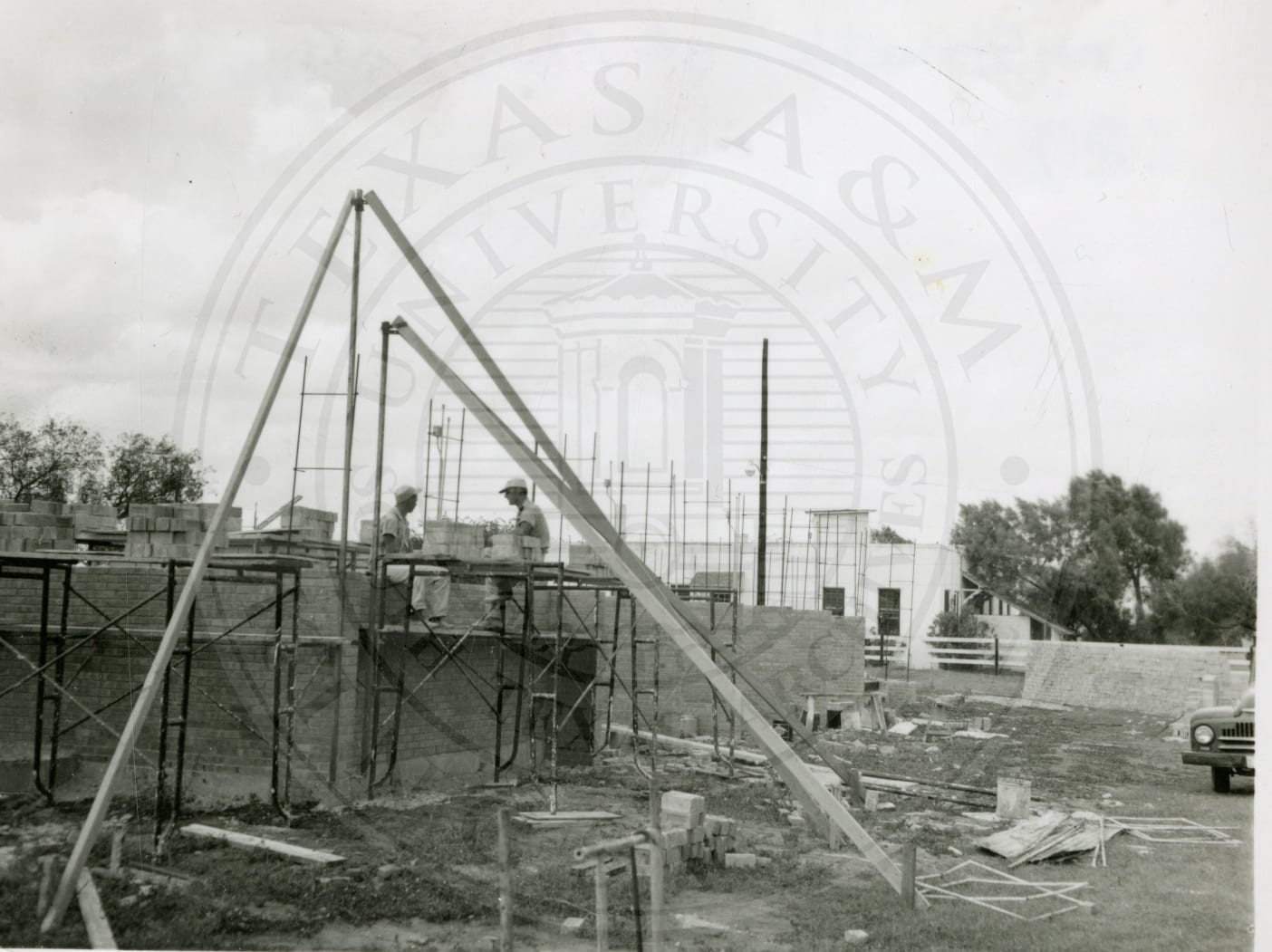 Morris Chapel under construction.