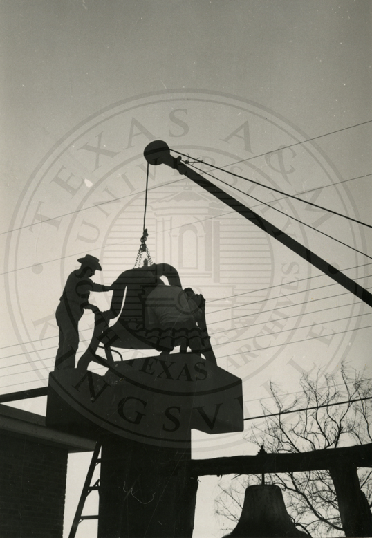 Installing the bell.