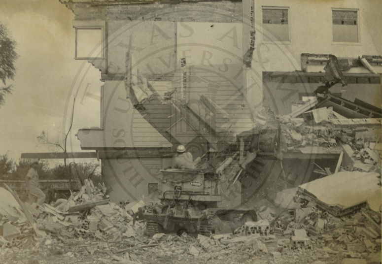 The demolition of Skinner Hall.