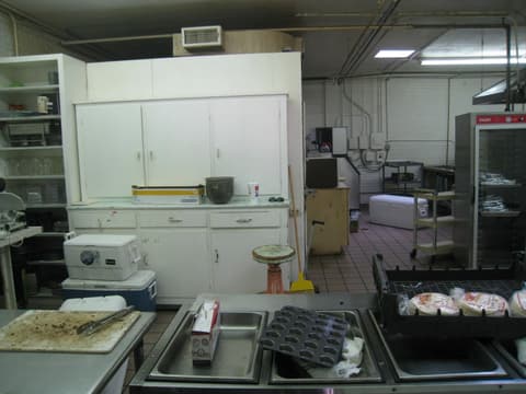 The school kitchen, 2012 — where many alumni worked as dishwashers.