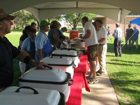 Old classmates reunited at the Centennial barbecue, May 2012.