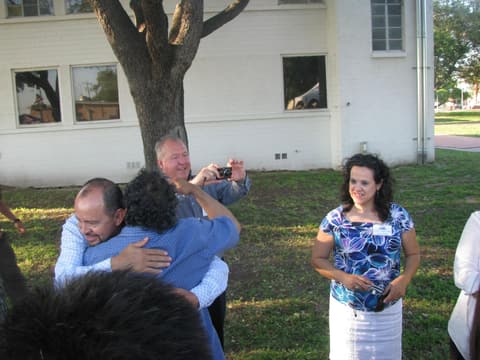 Old classmates reunited at the Centennial barbecue, May 2012.