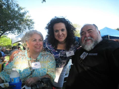 Alumni together at the Centennial barbecue dinner on the lawn, May 2012.