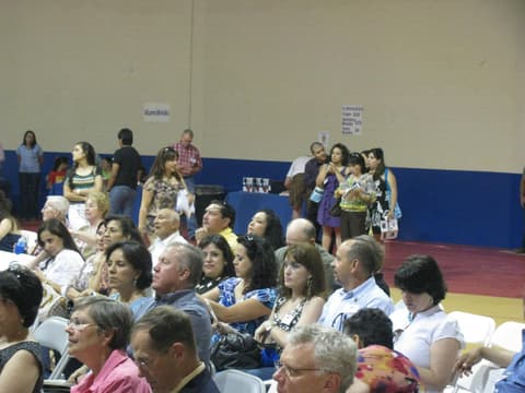 Alumni and friends fill the gym for the Centennial program, May 18, 2012.