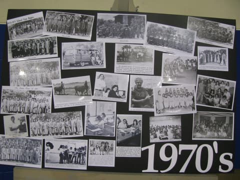 The 1970s history board at the Centennial.