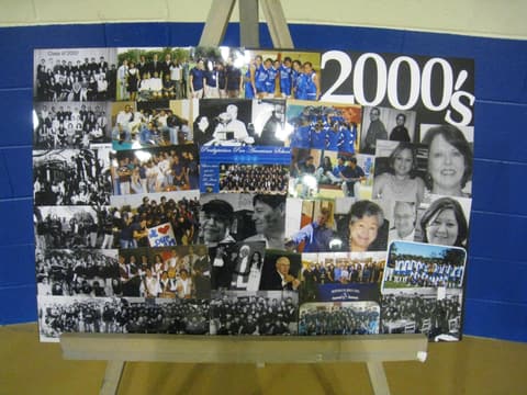 The 2000s history board at the Centennial.