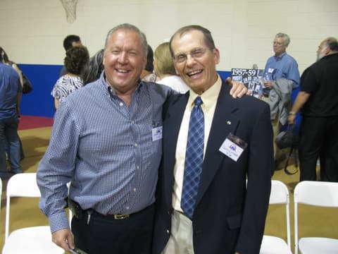 An alumnus with Mr. Gifford at the Centennial.