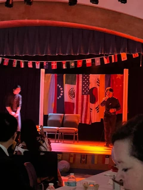 A performance on stage at the International Banquet.