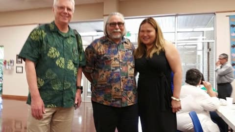 Alumni catching up at a Class of 1969 gathering.
