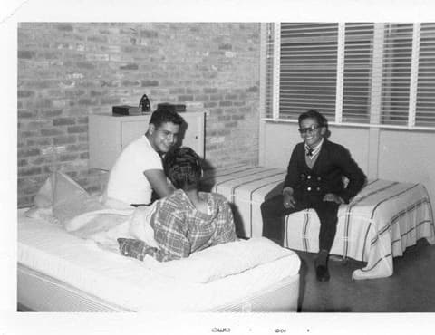 Dorm life in the early 1960s, starring Sammy, Oscar and Diego.