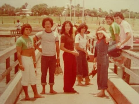 Seniors on a pier on their senior trip — the poster thinks it was Corpus Christi.