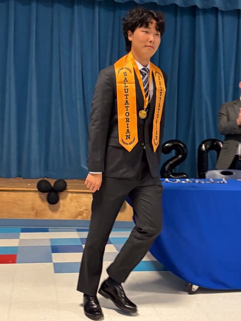 The Class of 2026 graduation dinner with families, teachers and friends, May 2026.