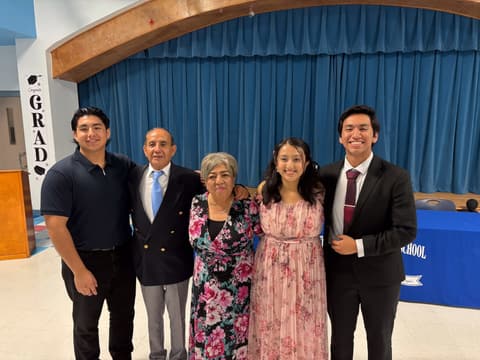 The Class of 2026 graduation dinner with families, teachers and friends, May 2026.