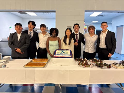 The Class of 2026 graduation dinner with families, teachers and friends, May 2026.