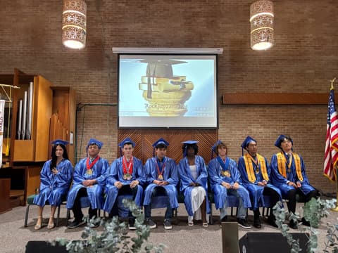 The Class of 2026 seated before the chapel’s pipe organ.
