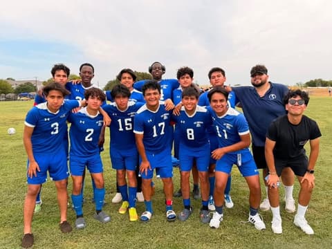 The Eagles boys’ soccer team, fall 2025.