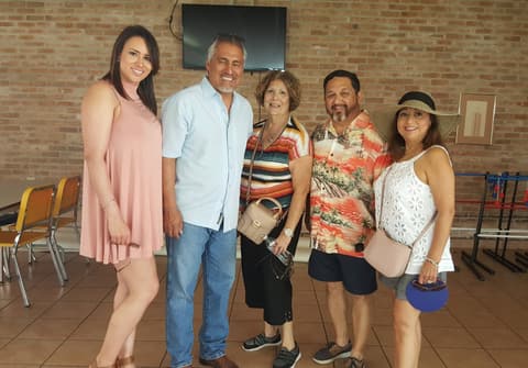 Welcome Home, Class of 1969 & 1979! Alumni of the two classes back on campus for their 50th and 40th anniversaries, with lunch, a program, music and a check for the school, summer 2019.