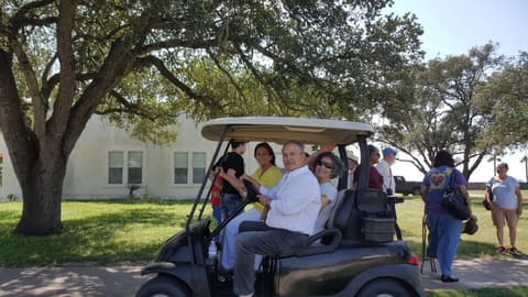 Welcome Home, Class of 1969 & 1979! Alumni of the two classes back on campus for their 50th and 40th anniversaries, with lunch, a program, music and a check for the school, summer 2019.