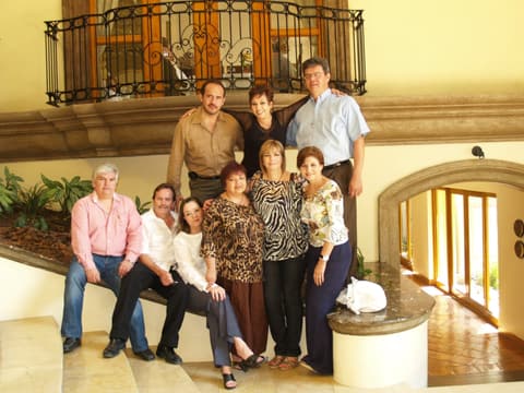 The Class of 1978 reunion in Monterrey: Eduardo Cañamar, Frank Taylor, Connie García, Gaby Cobian, Paty Carnevali, Griselda García, Gerardo López, Chivis Carnevali and Oscar Chávez.