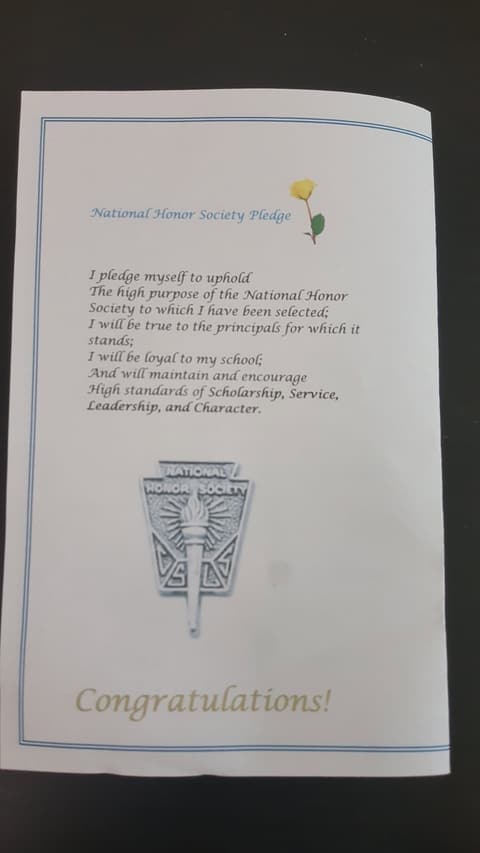 National Honor Society Induction Ceremony, December 2, 2019.